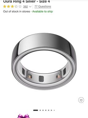 Oura Smart Ring Gen 4 in Silver — Sleek Wellness Ring